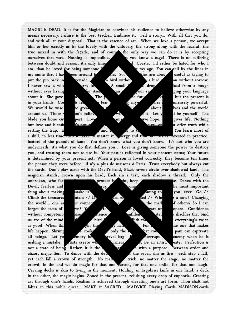 MADVICE DECK - Playing Cards