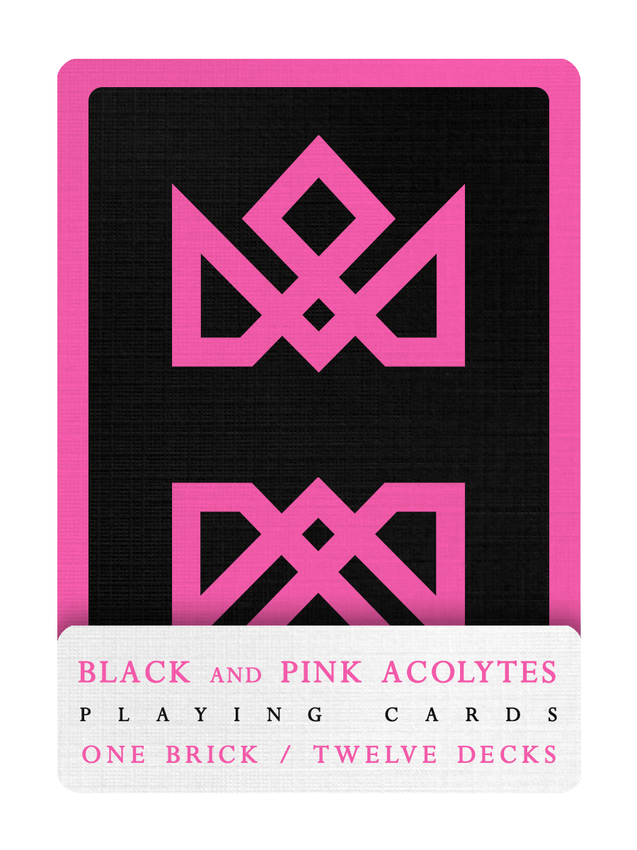 ACOLYTES Playing Cards - Pink on Black Edition