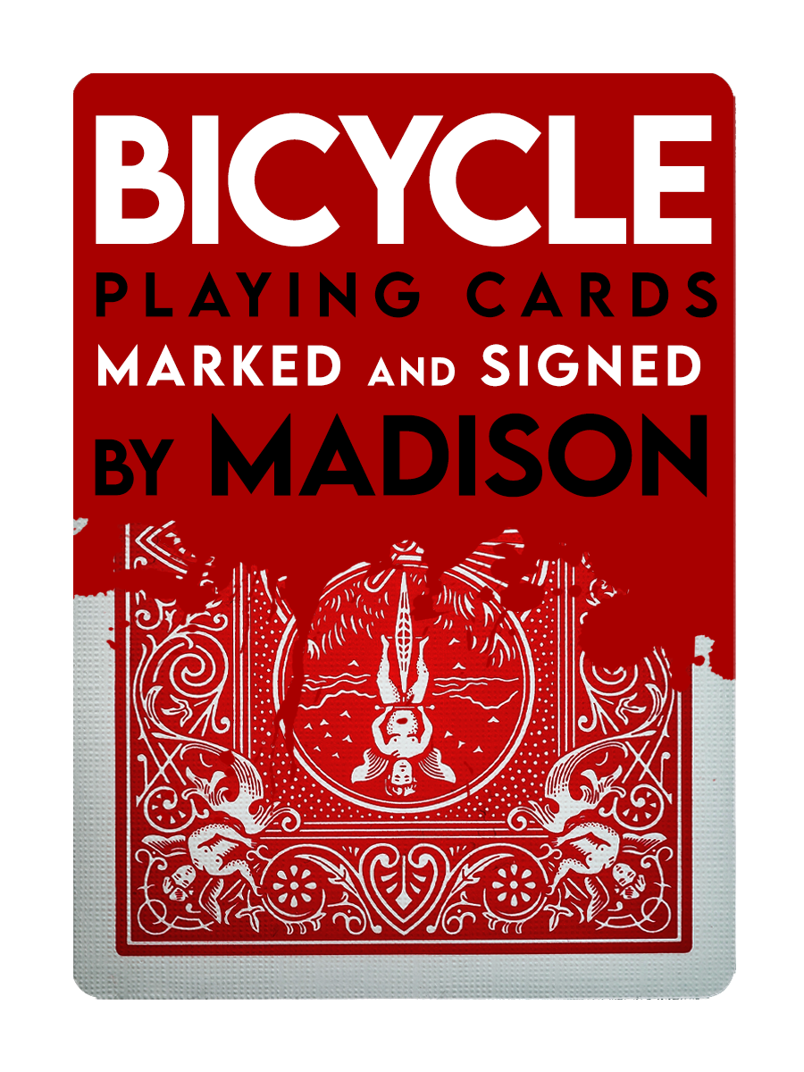 BICYCLE Cards ( RED ) - MARKED and SIGNED by MADISON