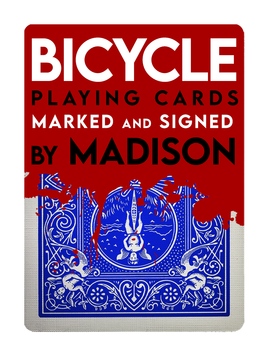 BICYCLE Cards ( RED ) - MARKED and SIGNED by MADISON