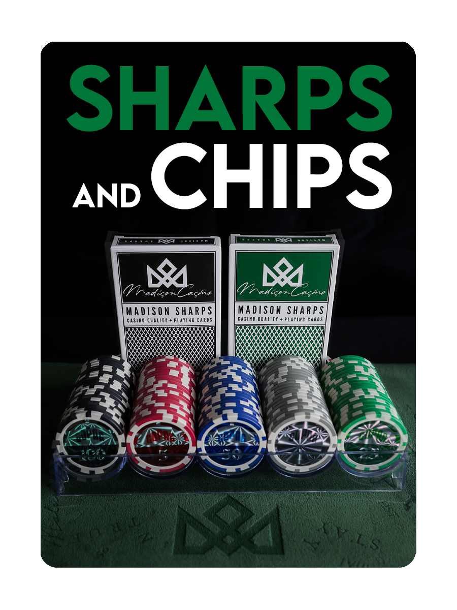 COPAG POKER CHIP TRAY SET AND SHARPS