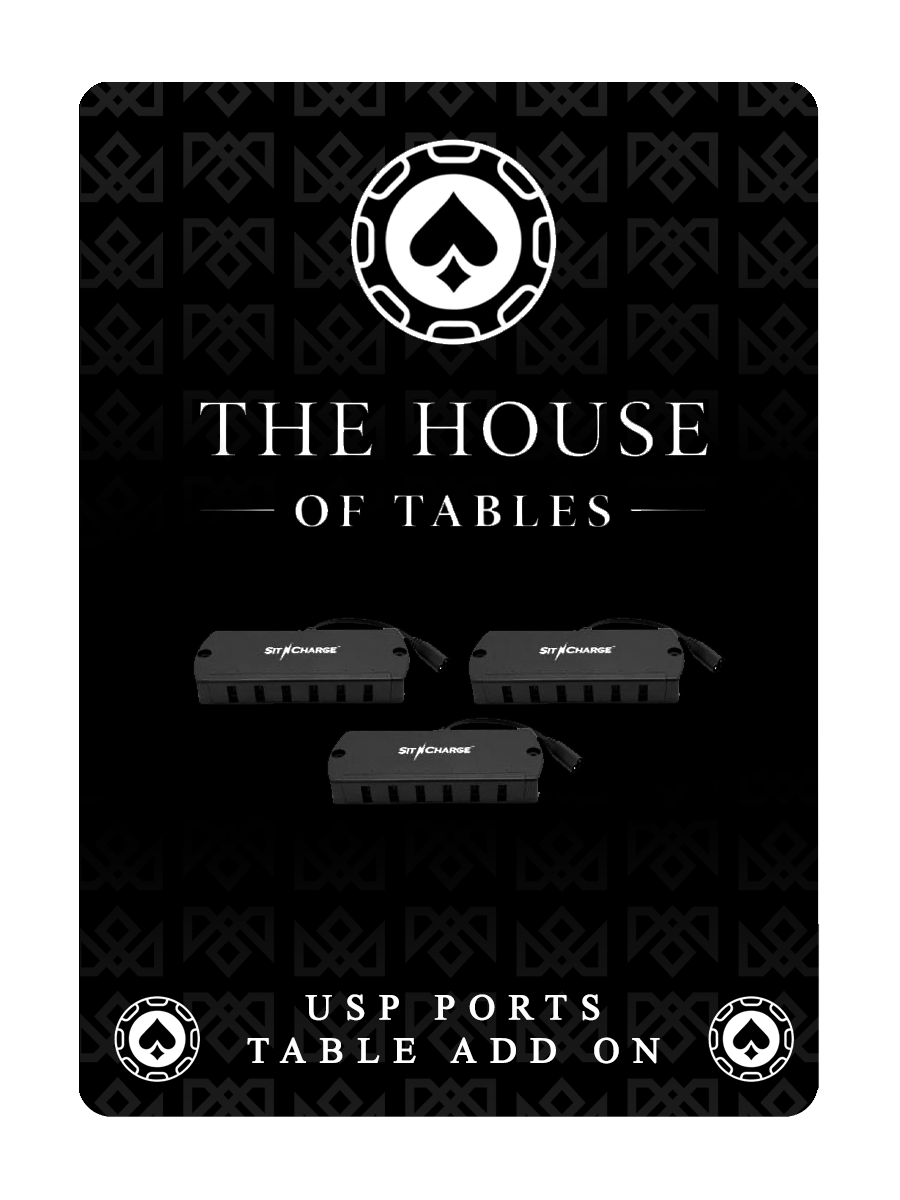 TABLE ADD ON: USB CHARGING PORTS (4-10 PortsS) playing cards