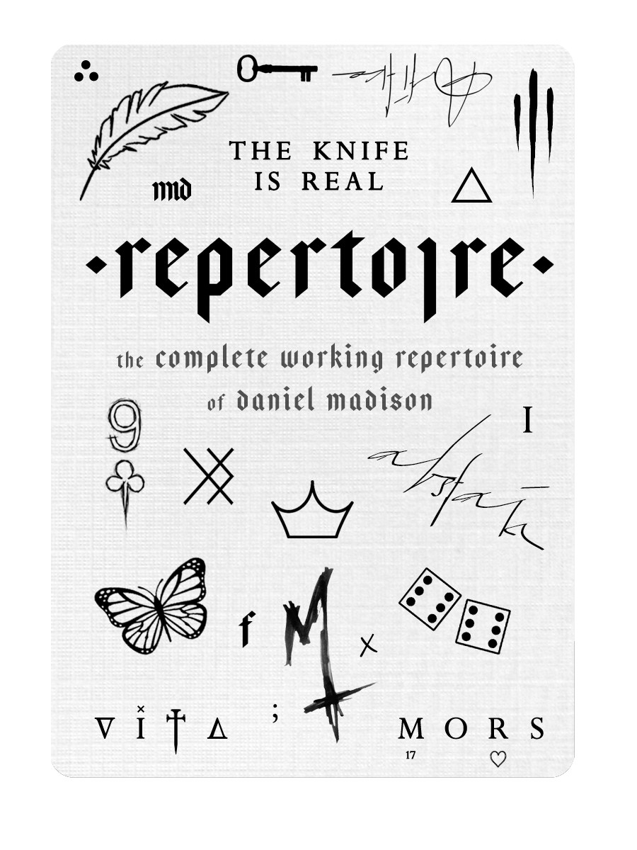 REPERTOIRE - Book and Playing Cards TATTOO Edition ( Limited to 10 )