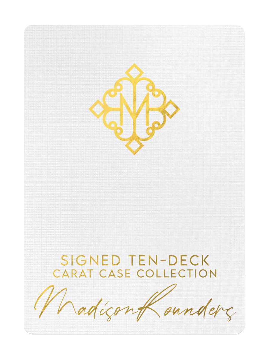 TEN-DECK MADISON ROUNDERS SET with CARAT CASES Signed by MADISON