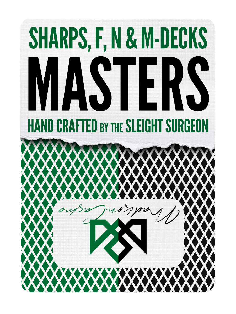 MADISON MASTERS Green & Black (4 Decks)