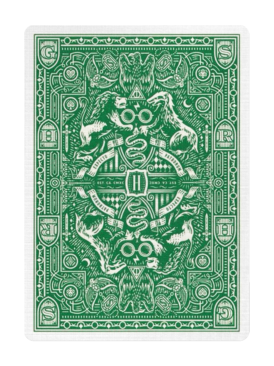 HARRY POTTER Playing Cards by theory11 (Slytherin Green)