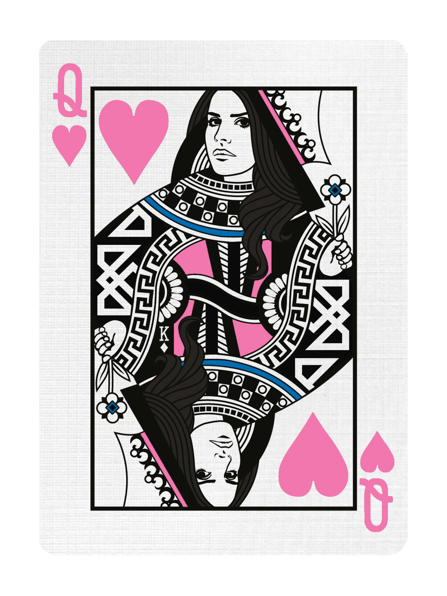 QUEEN of HEARTS - CUSTOM COURT CARD