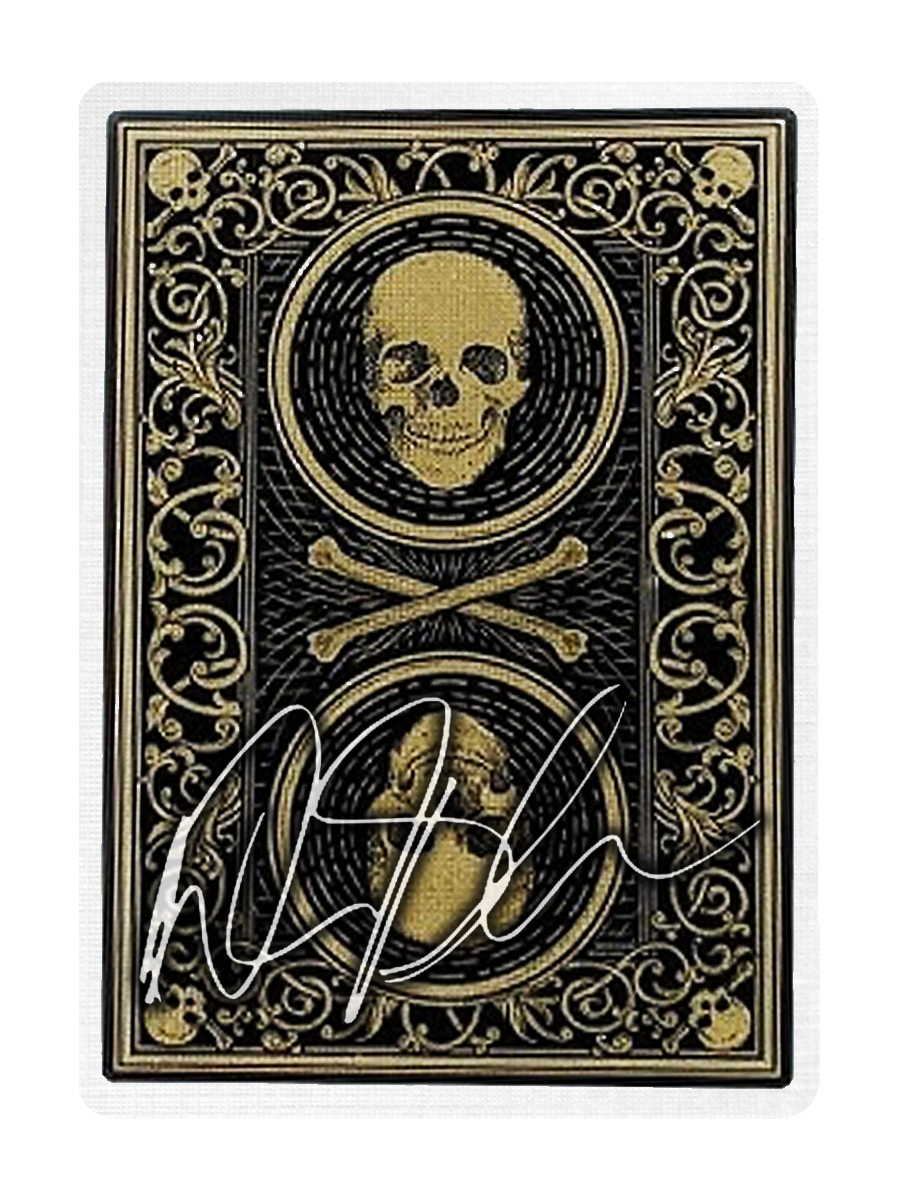 db CARBON FIBRE Card Clip & SKULL & BONES VIP - SIGNED by DAVID BLAINE playing cards — view 3
