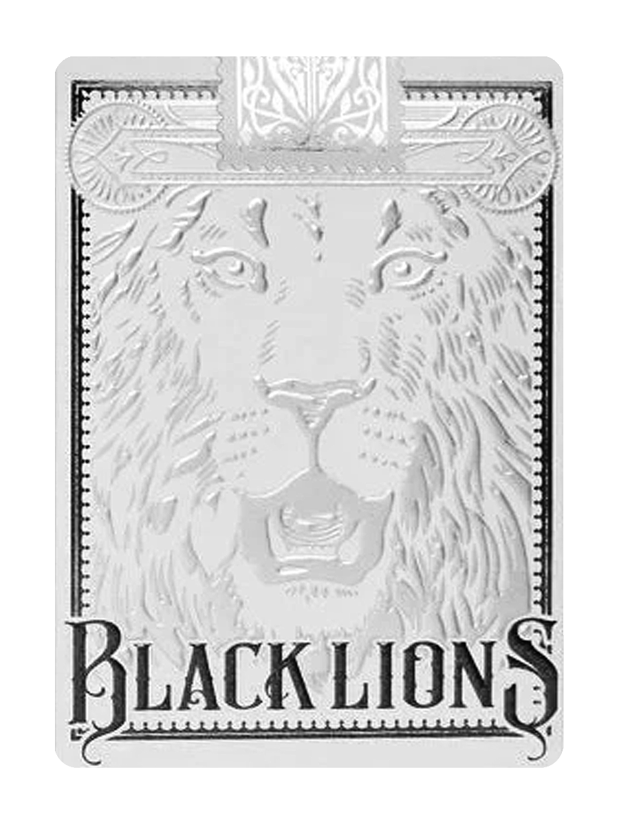 BLACK LIONS Playing Cards by DAVID BLAINE (White Tuck / Black Lion)