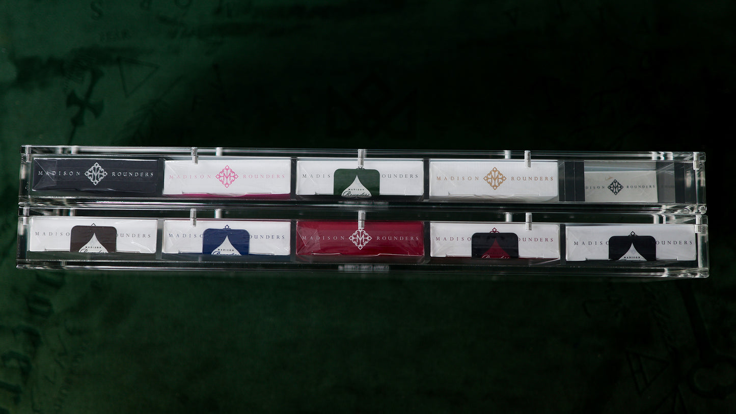 TEN-DECK MADISON ROUNDERS SET with CARAT CASES Signed by MADISON