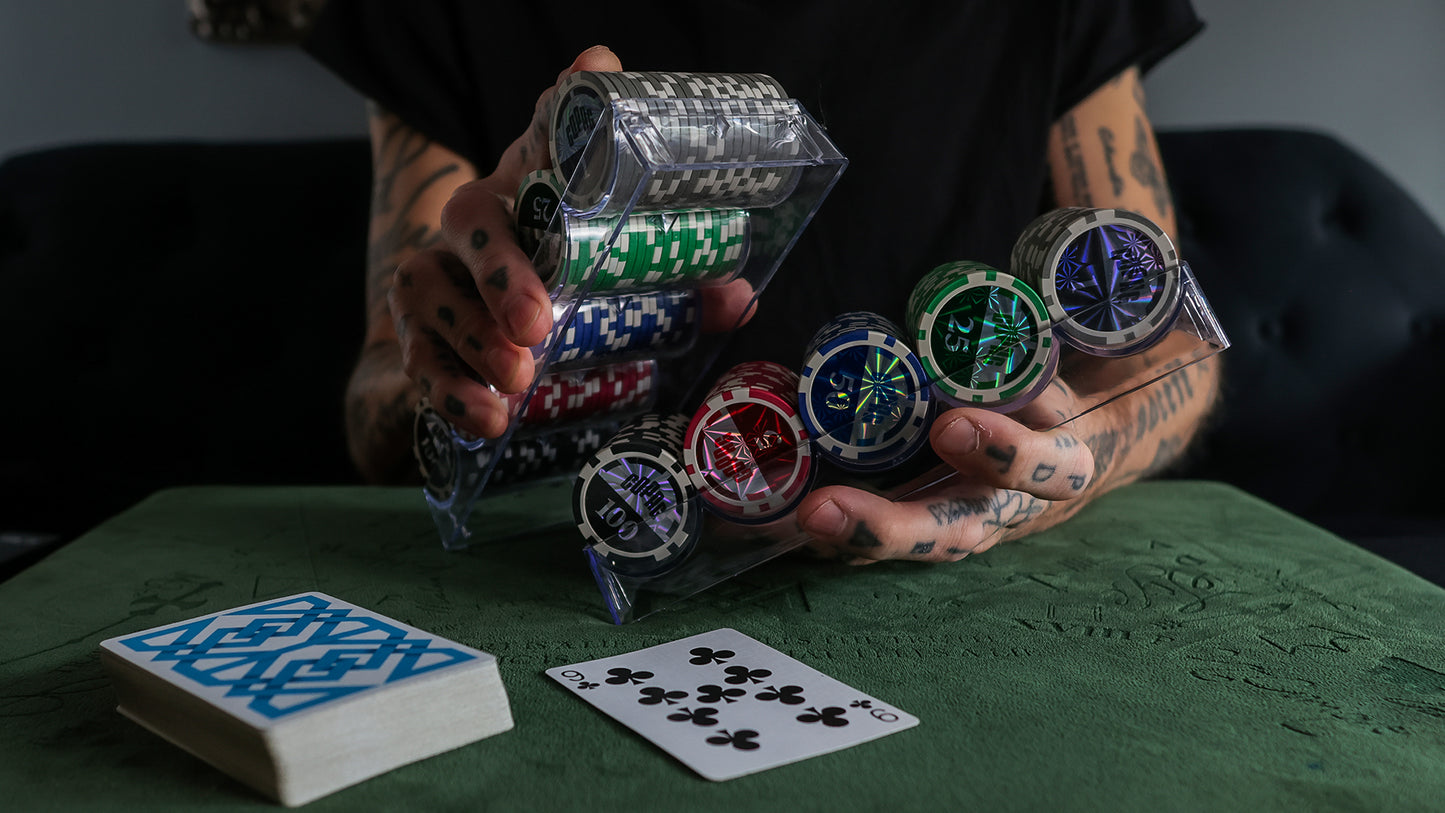 COPAG POKER CHIP TRAY SET AND SHARPS