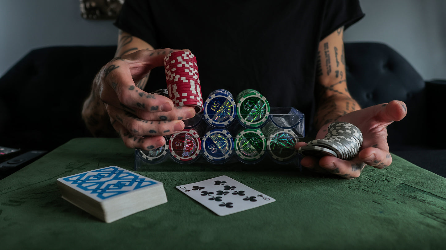 COPAG POKER CHIP TRAY SET AND SHARPS