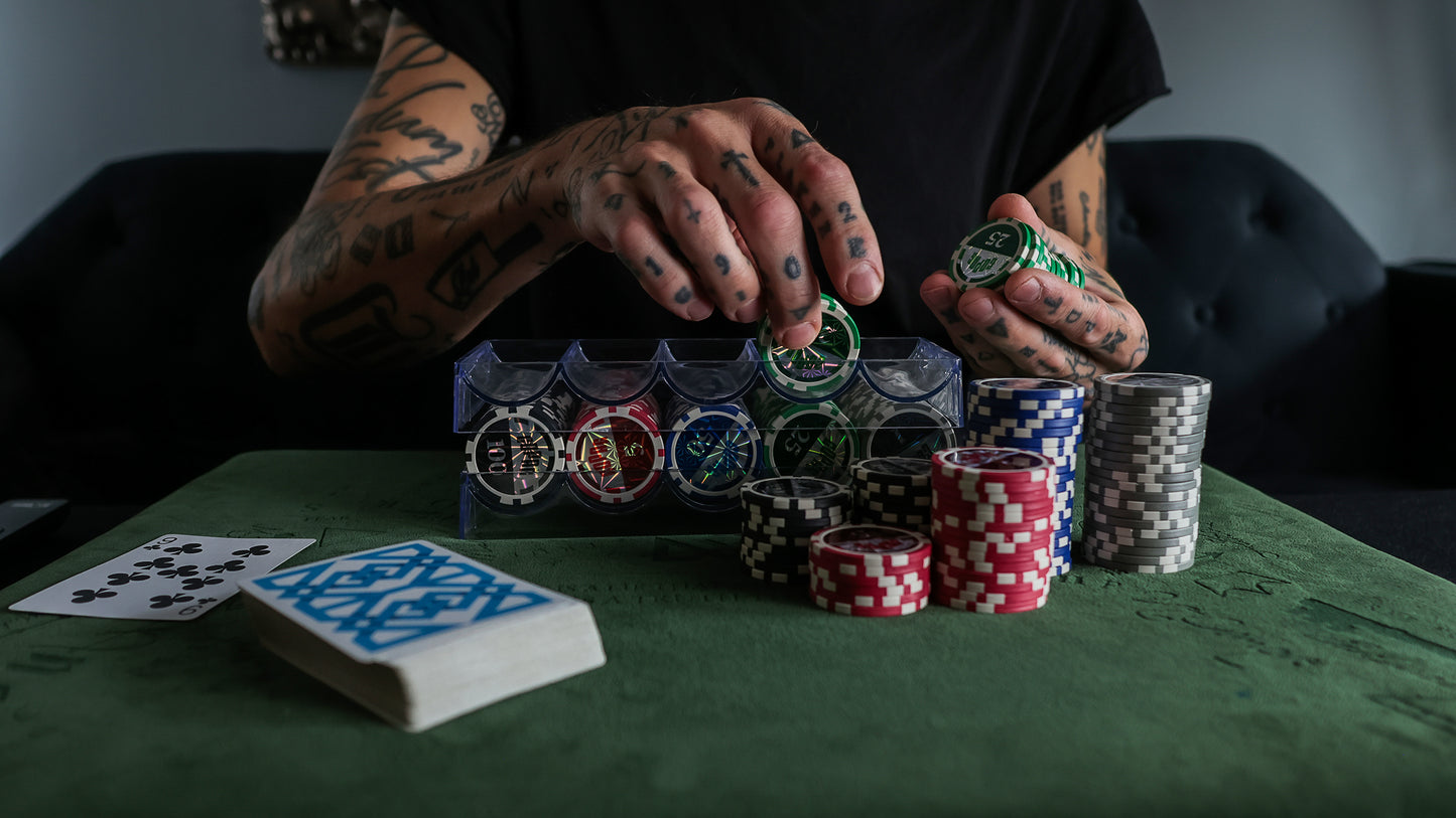 COPAG POKER CHIP TRAY SET AND SHARPS
