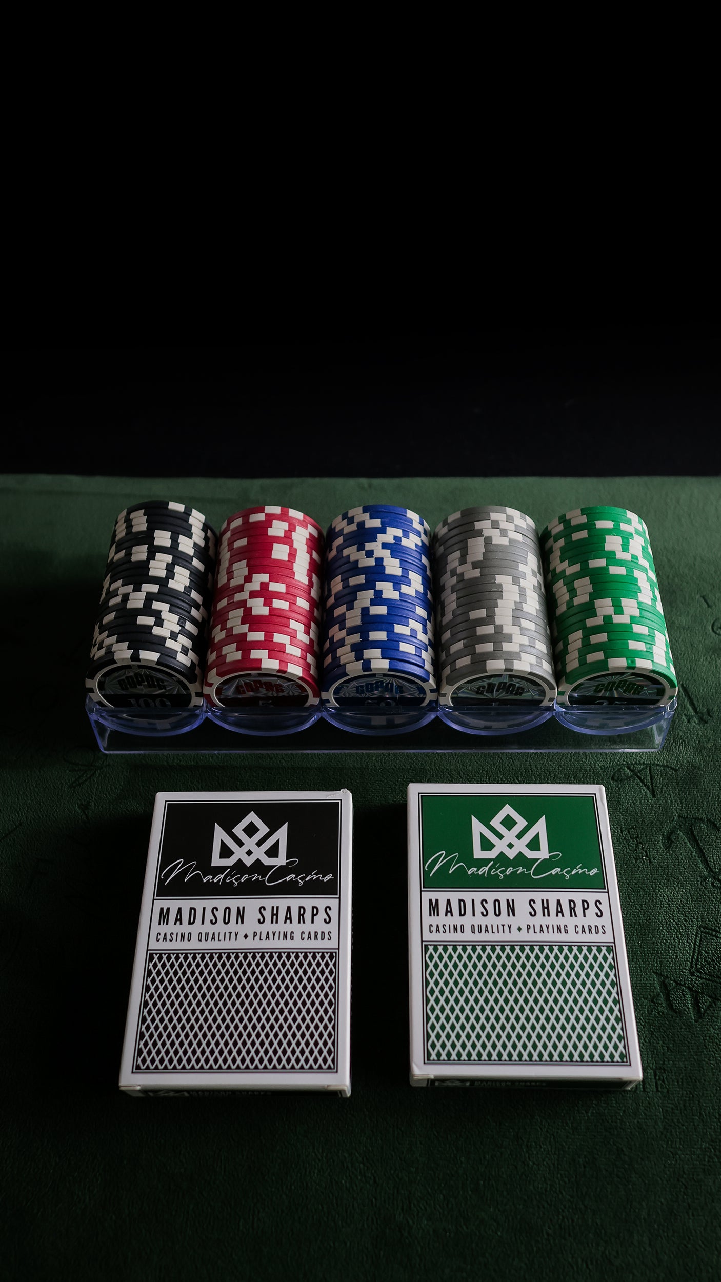 COPAG POKER CHIP TRAY SET AND SHARPS