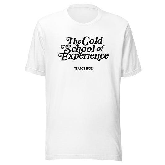 The COLD SCHOOL T-Shirt ( White Print )