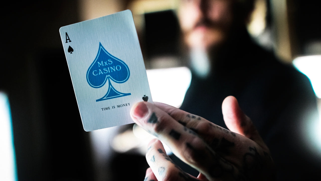 M x S CASINO REMEDIES - BLUE - SIGNED by MADISON playing cards — view 2