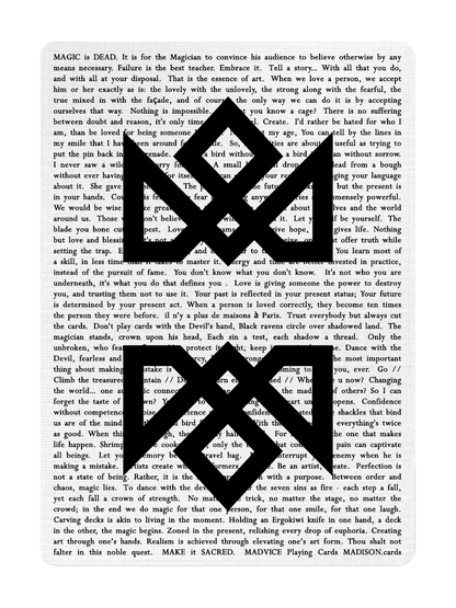 MADVICE DECK - Playing Cards