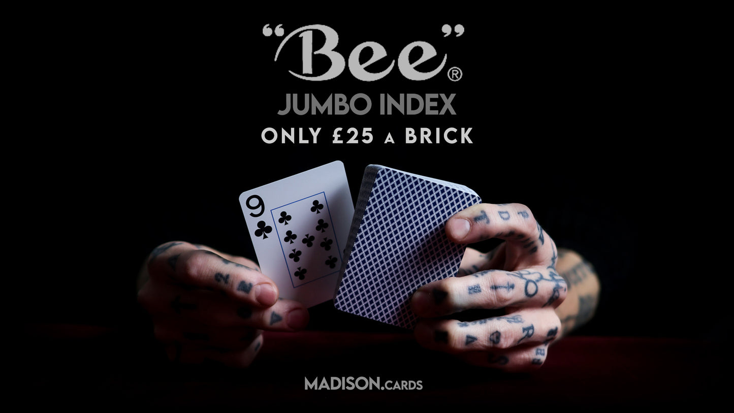 BEE Playing Cards BRICK / 12-DECKS  (Red and Blue) - JUMBO INDEX