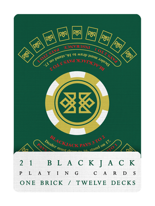 21 - Blackjack Playing Card - 1 BRICK / 12 DECKS playing cards
