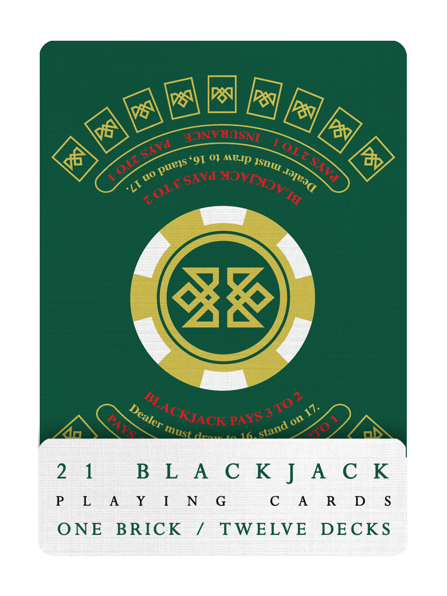 21 BLACKJACK Playing Cards