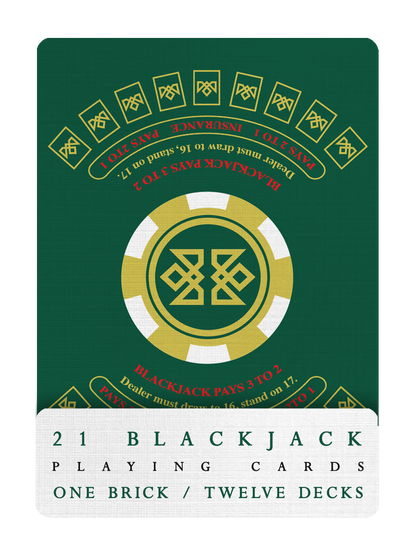21 BLACKJACK Playing Cards