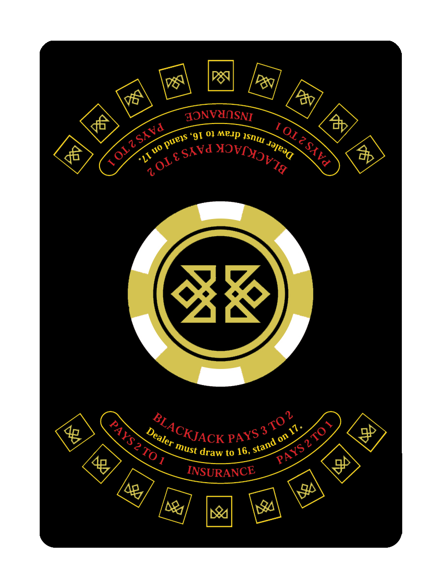 21 BLACK - BLACKJACK Playing Cards - MADISON ONE Entry