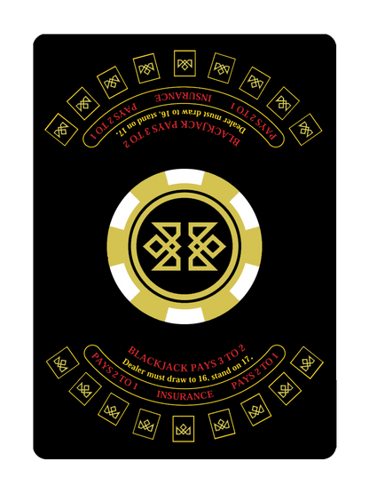 21 BLACK - BLACKJACK Playing Cards - MADISON ONE Entry