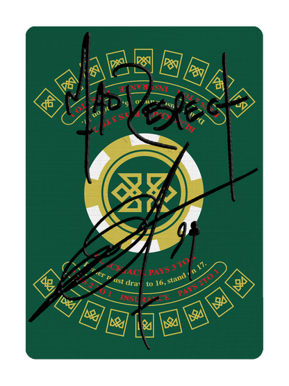 21 BLACKJACK Playing Cards - SIGNED by MADISON playing cards