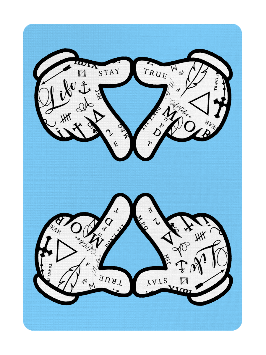 BANGERS - BLUE playing cards