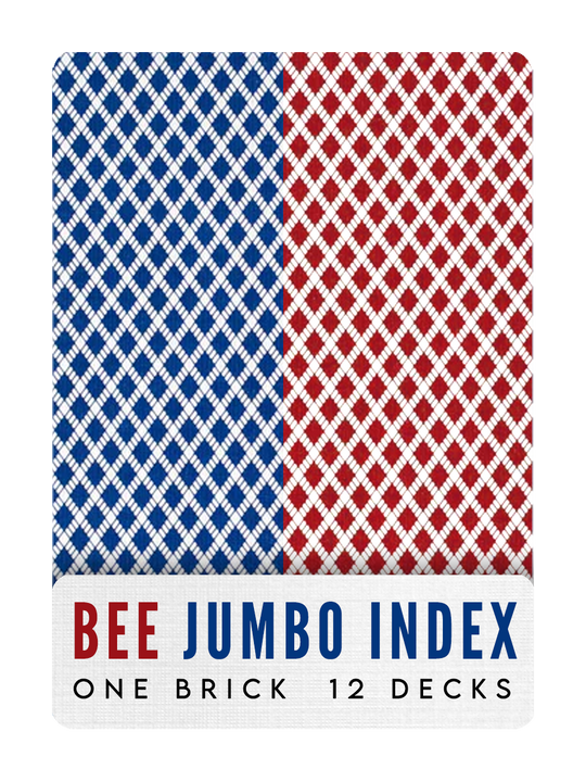 BEE Playing Cards BRICK / 12-DECKS (Red and Blue) - JUMBO INDEX playing cards