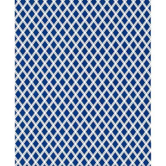 Blue and white checkered pattern on a white background