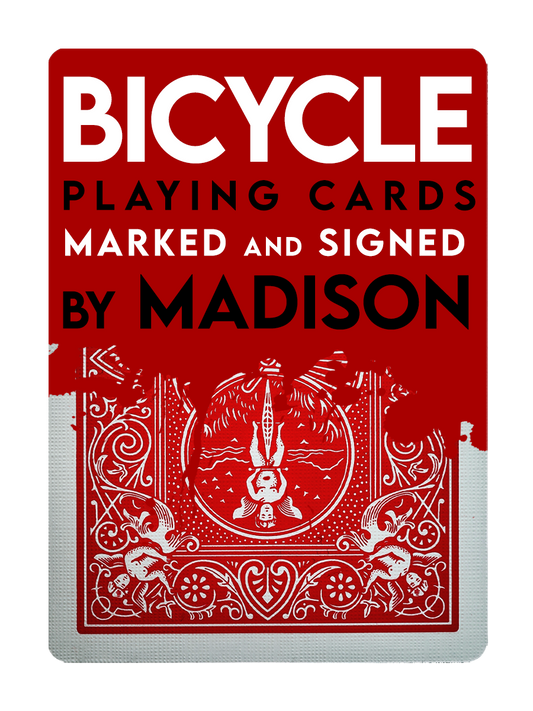 BICYCLE Cards ( RED ) - MARKED and SIGNED by MADISON