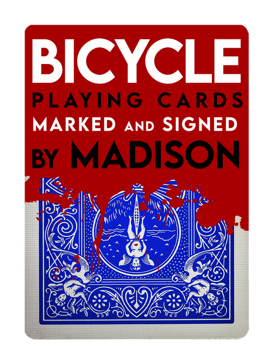 BICYCLE Cards ( BLUE ) - MARKED and SIGNED by MADISON