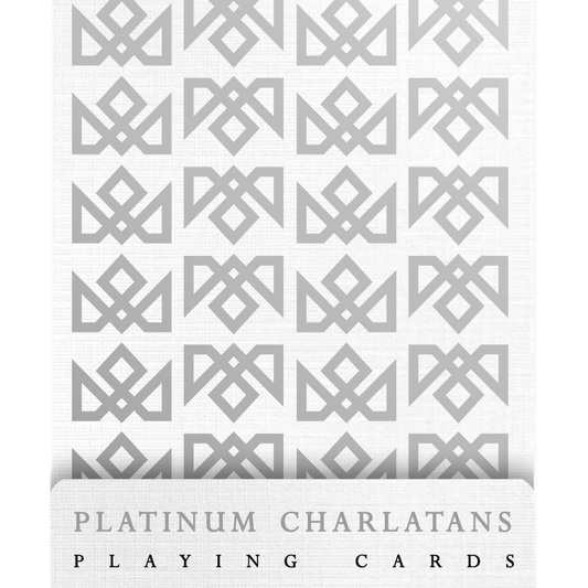 PLATINUM CHARLATANS - 1 BRICK / 12 DECKS playing cards