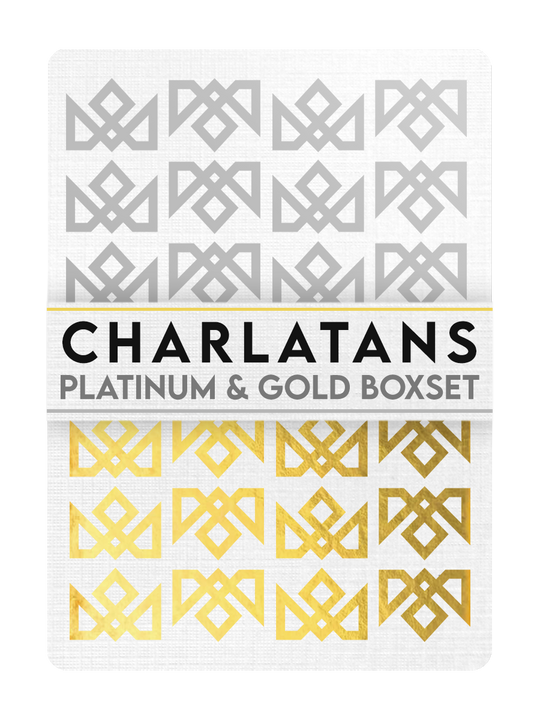 PLATINUM and GOLD CHARLATANS Boxset playing cards