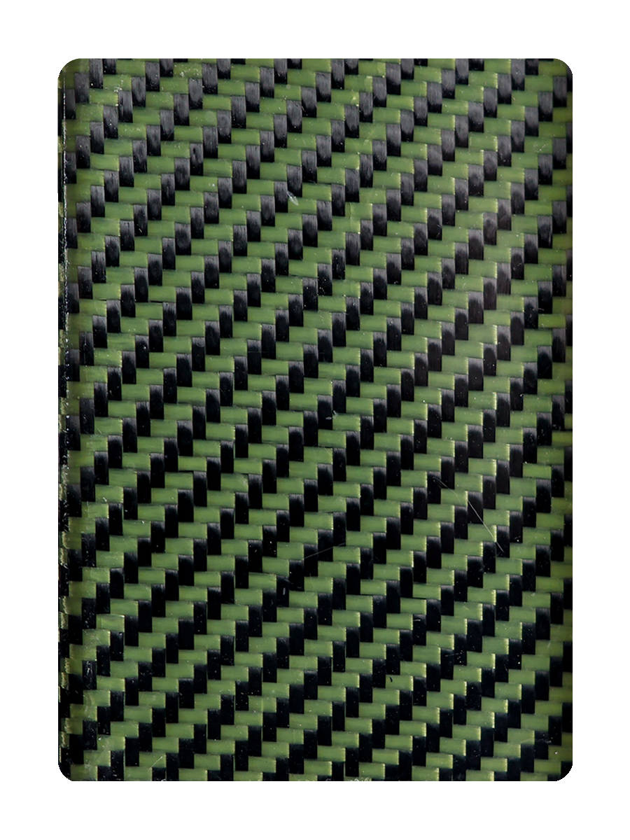 Kevlar x Carbon Fibre Card Clip - Green Gloss