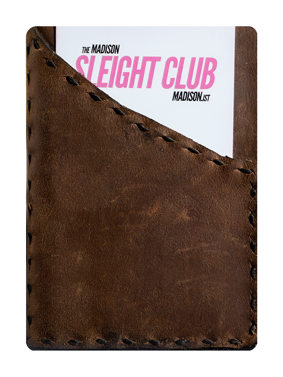 Leather Wallet Card Clip