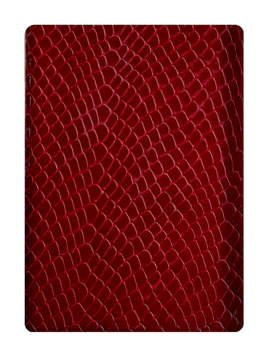 RED Snakeskin x Silver Card Clip