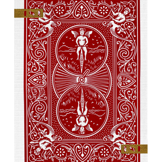 1ST Edition Bicycle Rider Backs (Red) playing cards