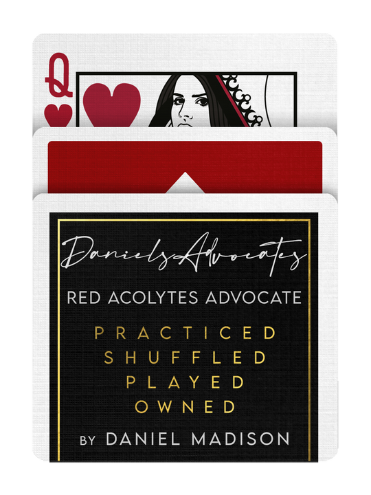 DANIEL'S ADVOCATE index - ACOLYTES - RED playing cards