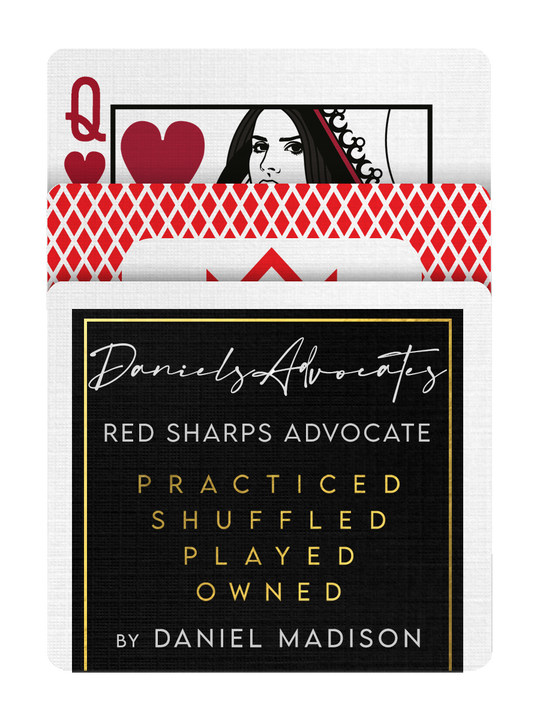 DANIEL'S ADVOCATE index - SHARPS - RED playing cards