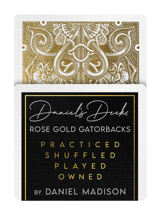 DANIEL'S ROSE GOLD GATORBACKS playing cards