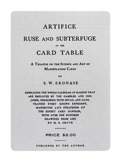 FIG 25 Standard Edition Playing Cards S W Erdnase