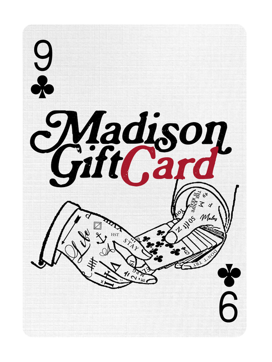 MADISON Gift Card playing cards