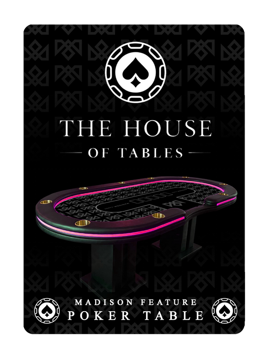 MADISON DELUXE POKER TABLE playing cards