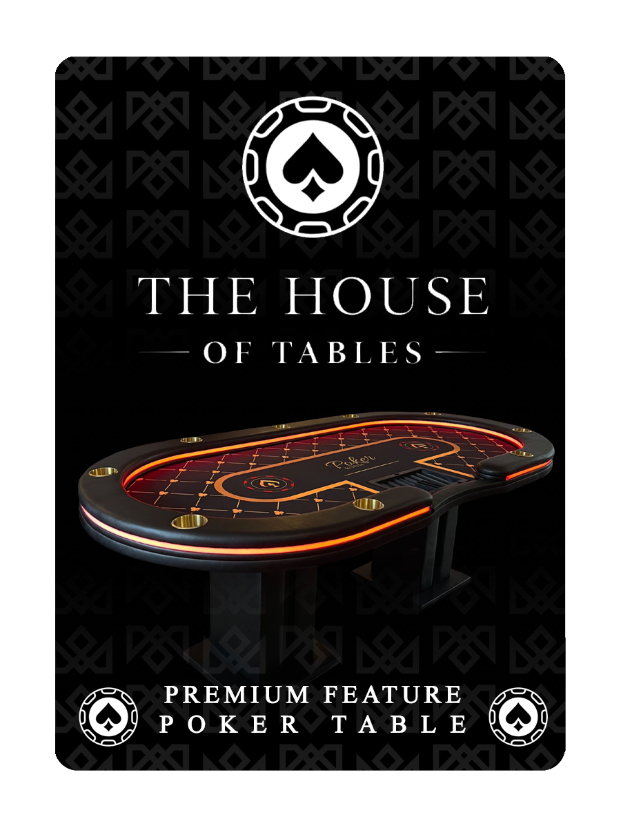 HOUSE of TABLES PREMIUM FEATURE POKER TABLE playing cards