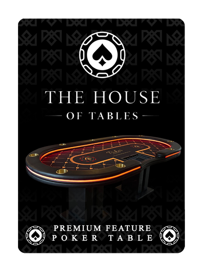 HOUSE of TABLES PREMIUM FEATURE POKER TABLE playing cards