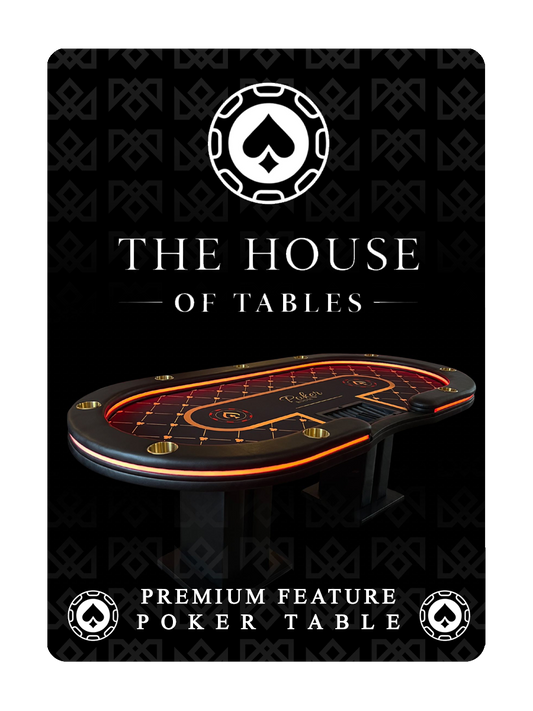 HOUSE of TABLES PREMIUM FEATURE POKER TABLE playing cards