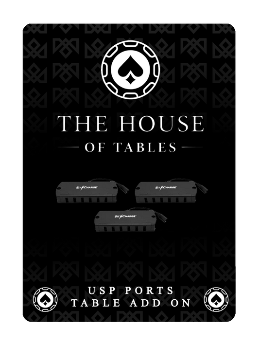 TABLE ADD ON: USB CHARGING PORTS (4-10 PortsS) playing cards