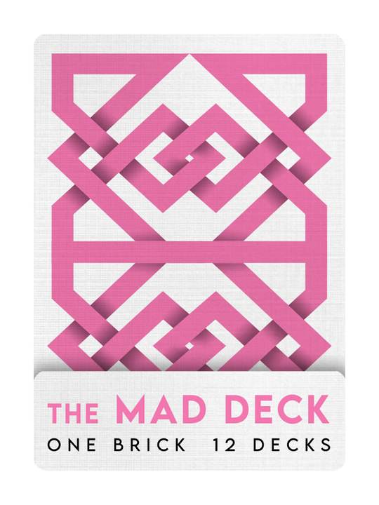 The MAD DECK - PINK - 1 BRICK / 12 DECKS playing cards